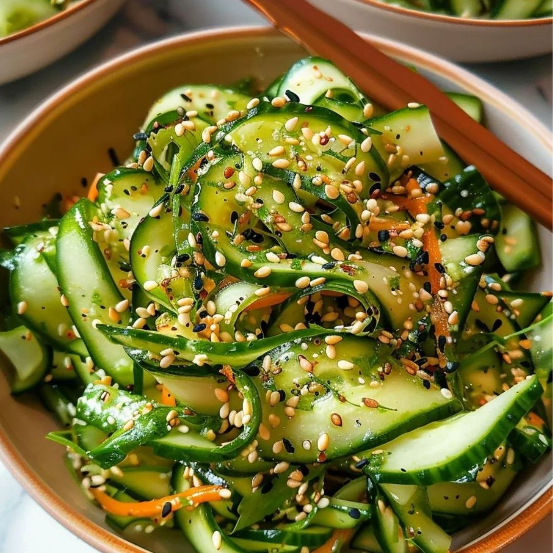 Korean Cucumber Ribbon Salad